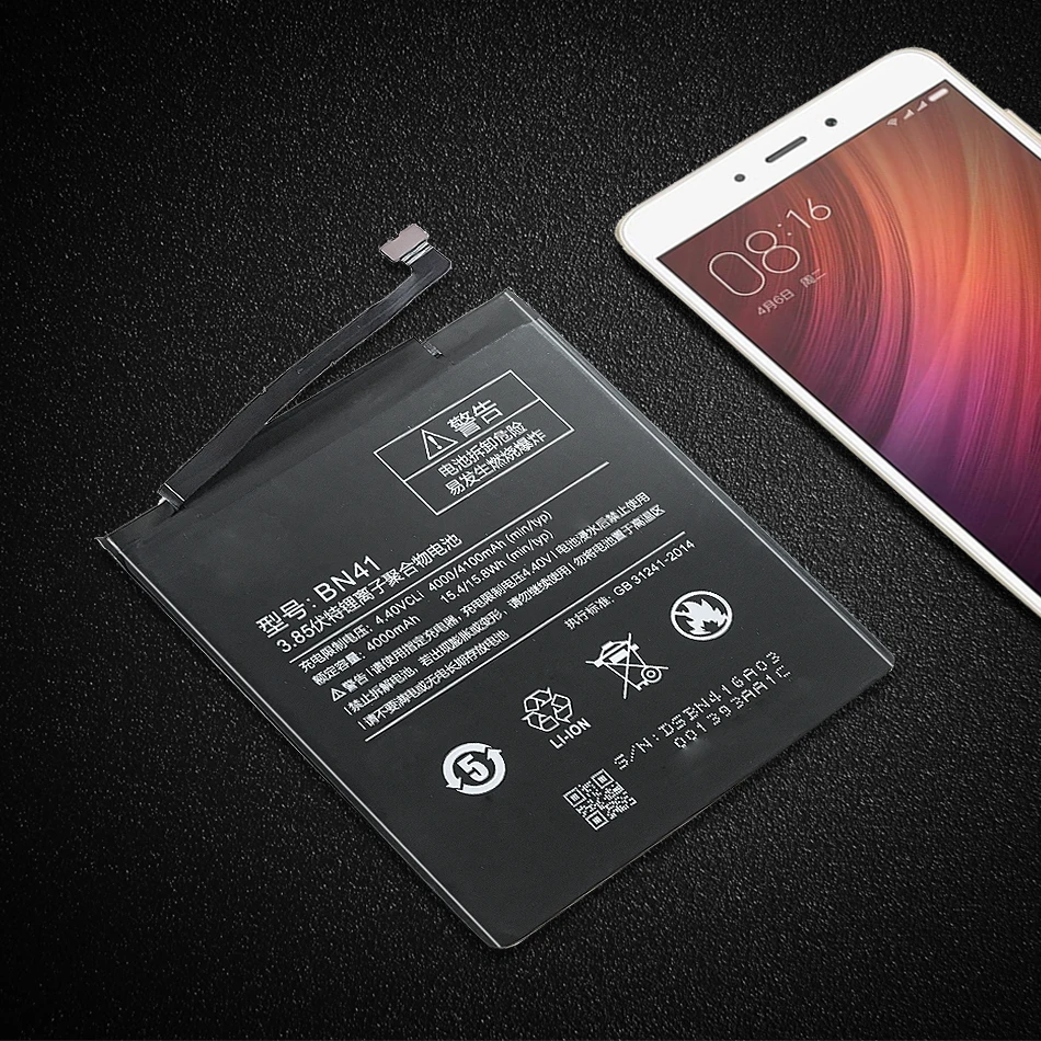 Аккумулятор BN41 для Xiaomi Redmi Note 4 MTK Helio X20/для Redmi Note 4x Pro 4G+ 64G 4100mAh запасная батарея