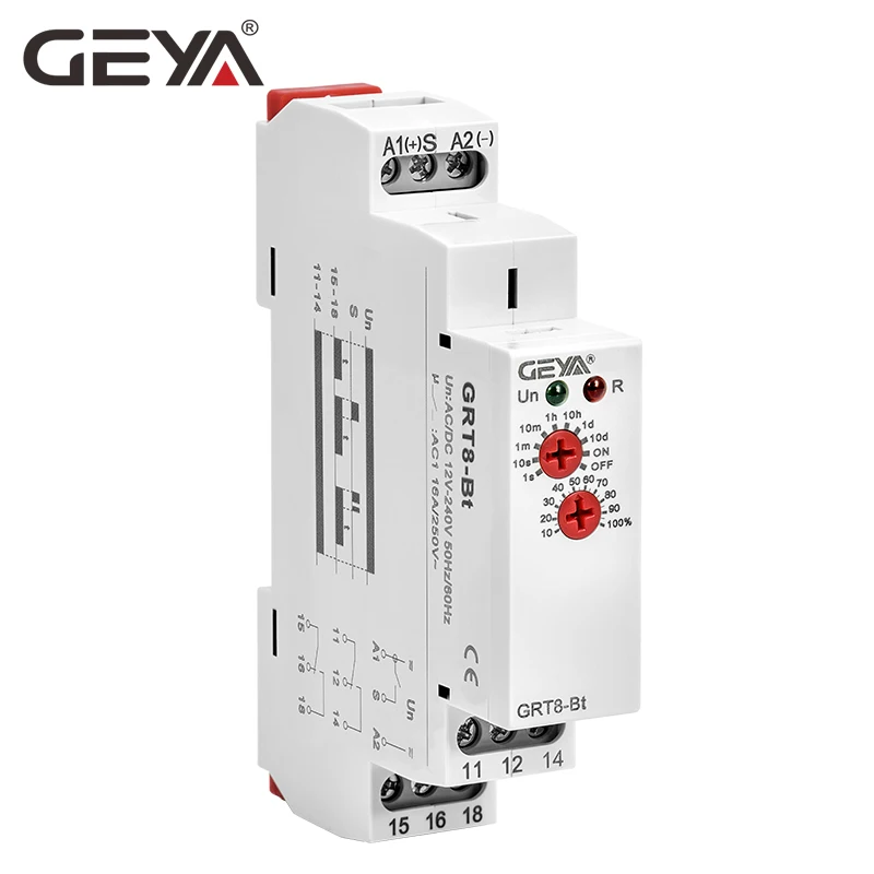 GEYA GRT8 At Bt реле времени задержки выключения с мгновенным контактом 16 А 50 60 Гц AC230V