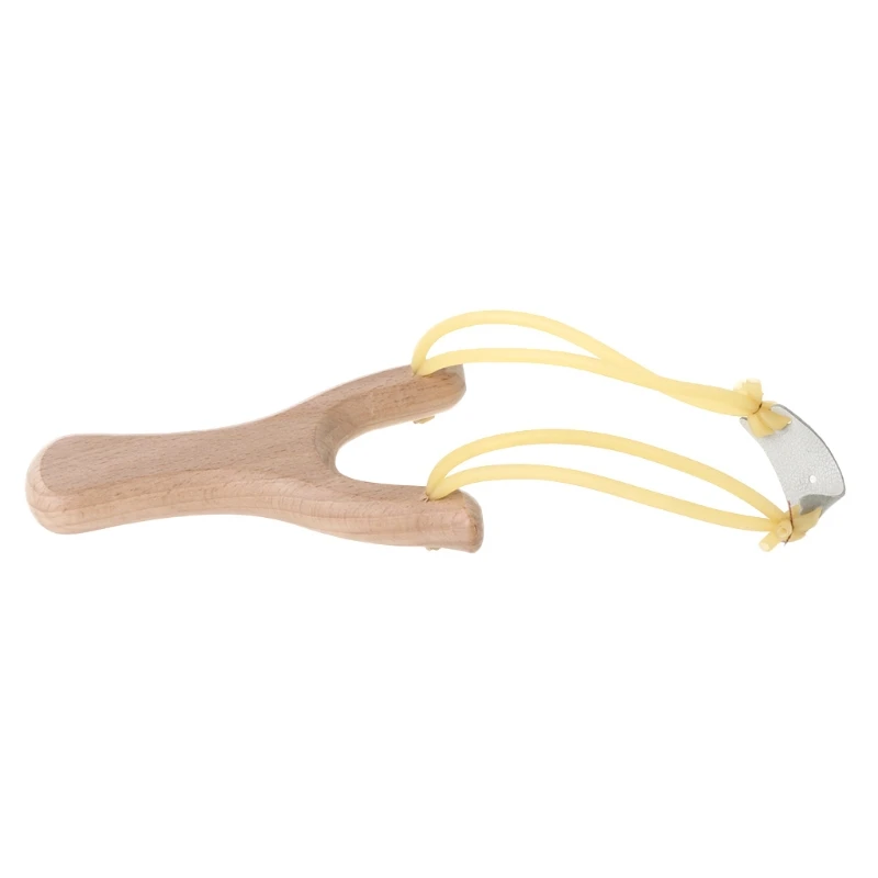 

Natural Wooden Slingshot With Rubber Band Outdoor Hunting Sports Games Catapult