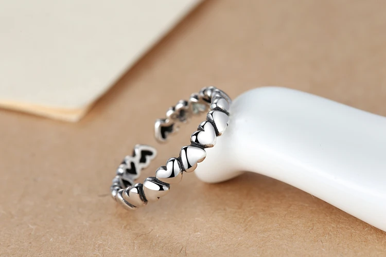Женские открытые кольца в стиле ретро из стерлингового серебра 925 пробы