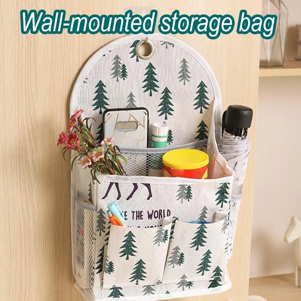 Wall Mounted Wardrobe Organizer Sundries Storage Bag Hanging Cosmetics Bathroom Pouch Toys Wash Jewelry H9W1 | Дом и сад