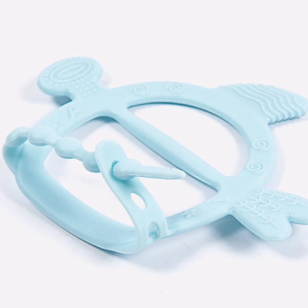 

Toddlers Infants Baby Teething Toys Soft Silicone Cartoon Teether Holder Baby Teething Teeth Soother#Y