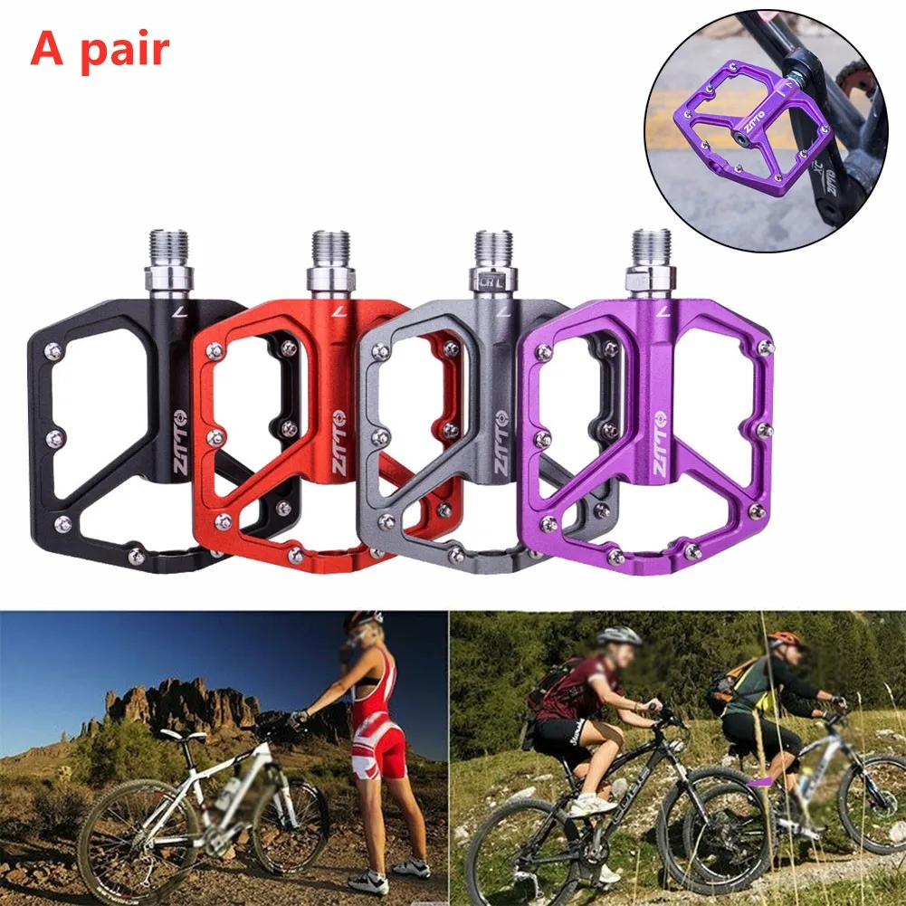 

1 Pair Bicycle Pedals Folding Cycle Pedals Sealed Bearings Aluminum Pedals Flat Platform For MTB Road Bike Cycle Accessories