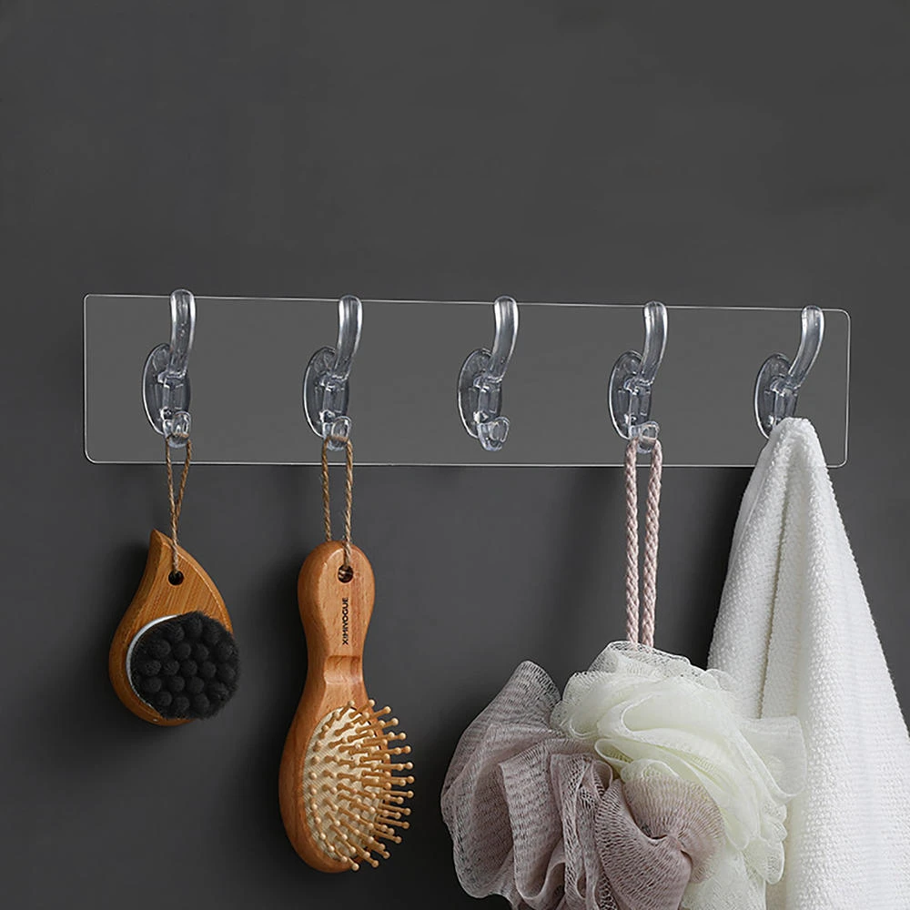 

Hooks Over The Door 5 Hooks Home Bathroom Organizer Rack Clothes Coat Hat Towel Hanger New Bathroom Kitchen Accessories Holder