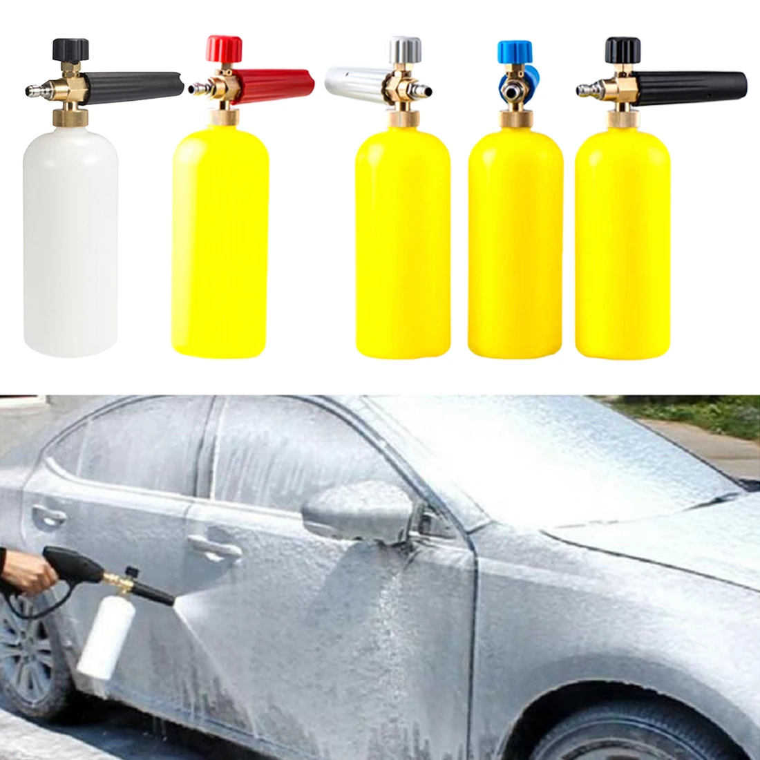 

1 PCS High Pressure Foam Pot Soap Liquid Watering Can Nozzle Foam Generator Cleaning Supplies Car Washing Machine Color Random
