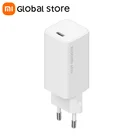 EU вилка оригинальное зарядное устройство Xiaomi GaN 65 Вт 48% меньше USB Type-C смарт-выход PD Быстрая зарядка 5 В9 В12 В15 В = 3A 10 В = 5A