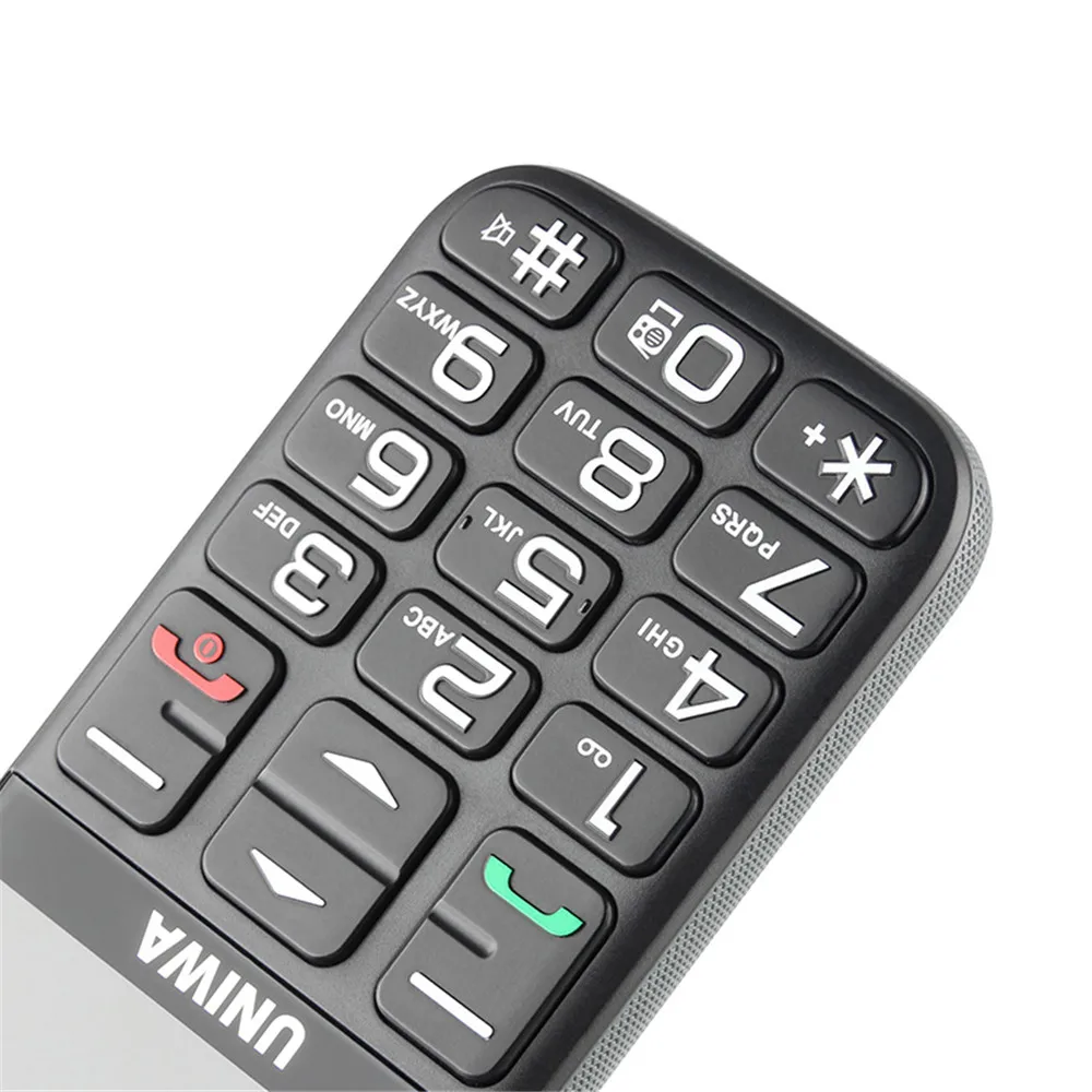 UNIWA V808G Mobile Phone Russian Keyboard 3G WCDMA Phone Strong Torch Senior Cellphone Elderly Big SOS Push-Button Phone Old Man