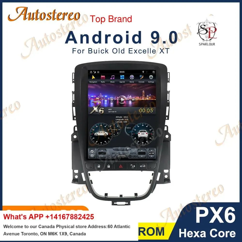 

Android 9.0 6Core Vertical Tesla Style Car Audio GPS Navigation For Buick Hideo 2009-2014 Head Unit Multimedia Player Auto Radio