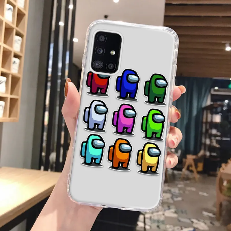 

Among Us Transparent Case For Samsung A51 A71 A21S S30 S20 S11e S21 S10 Plus M51 Note 20 Ultra S20 FE Cases Silicone Cover A 51