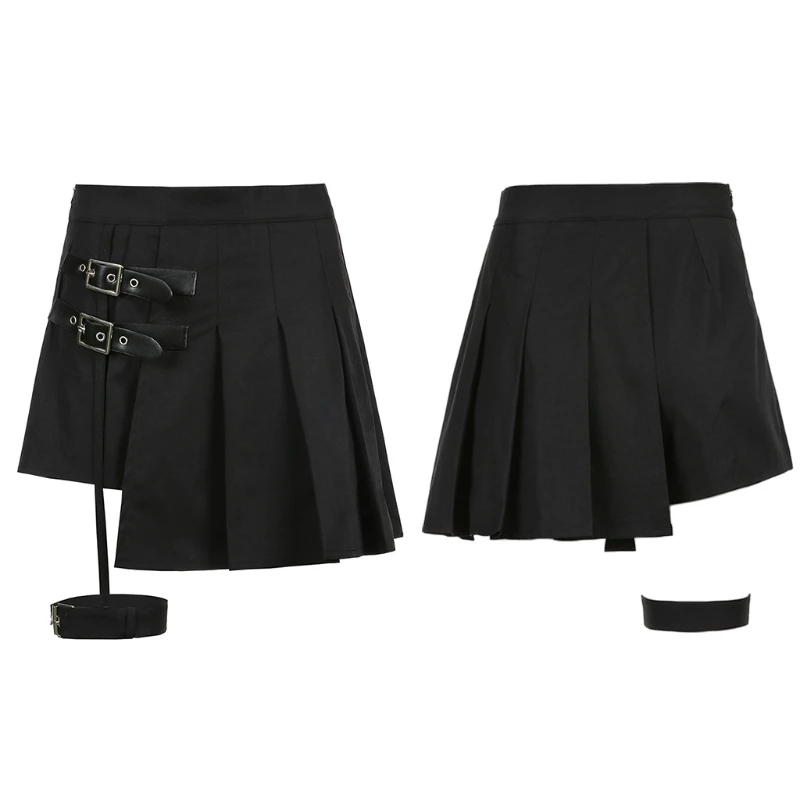  Готическая обувь в стиле панк С высокой талией и верхом гармошкой Цвета: чёрный