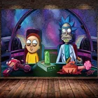 Плакаты с изображением героев мультфильмов Рик популяртв из серии аниме, картины на холсте, настенные картины для гостиной, спальни, Куадрос без рамы