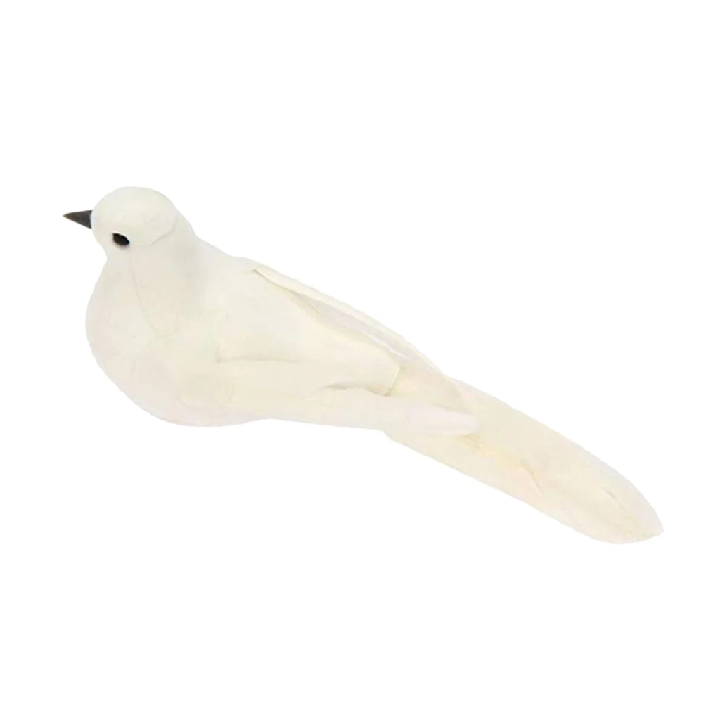 

Artificial Feathered Pigeon Bird Statues for Garden Decoration, White