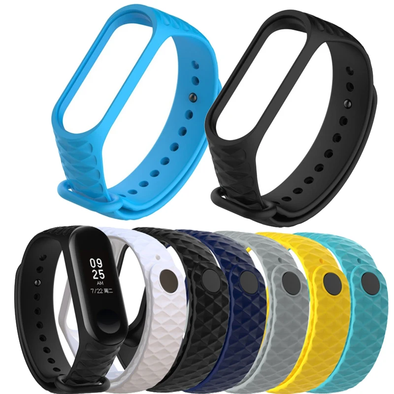 Браслет для Xiaomi Mi Band 3 4 спортивные Смарт часы силиконовый ремешок xiaomi mi band pulsera Miband