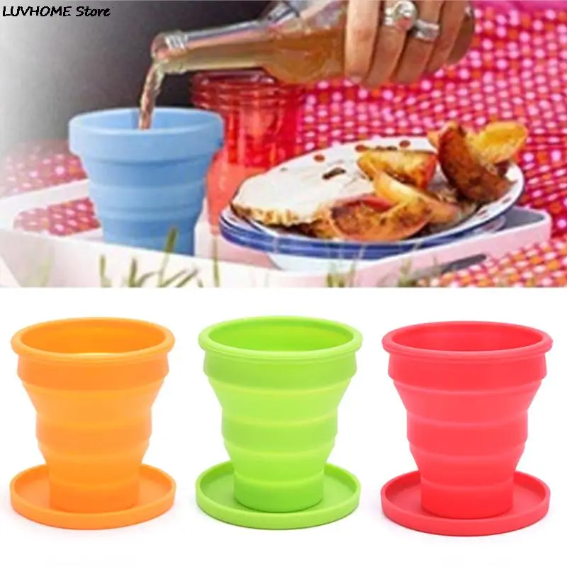 

Portable Silicone Folding Cup Telescopic Drinking Collapsible Travel Camping Cup