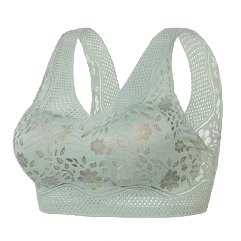 

Sports Bras For Women 2021 Newest Print Wirefree Lace Seamless Bra For Sports Yoga Running Female Breathable Underwear