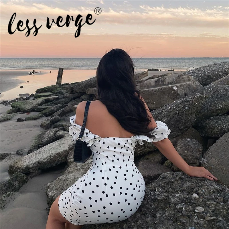 Новое модное женское платье Lessverge сексуальное облегающее с открытыми плечами без
