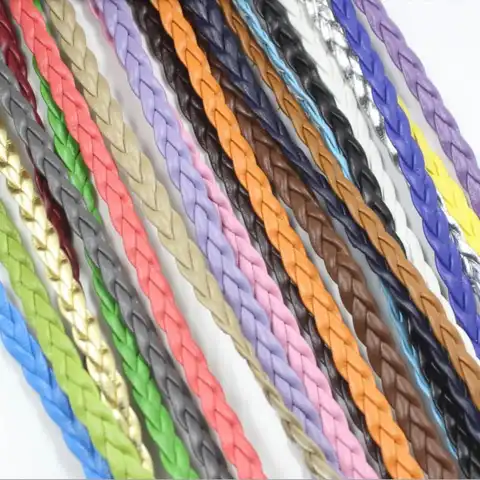 5 метров красочный браслет из искусственной кожи 5 мм плоский кожаный шнур веревка DIY Изготовление браслета ожерелья