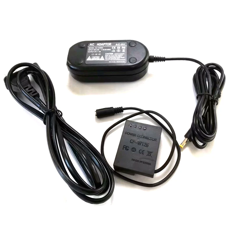 AC-9V CP-W126 адаптер переменного тока для ЖК-дисплея с подсветкой Fujifilm Камера X-A1 X-A2 X-E1 X-E2 X-Pro1 X-T1 X-T10 XT20 T30 X-H1 HS30EXR HS33EXR HS35EXR HS50EXR