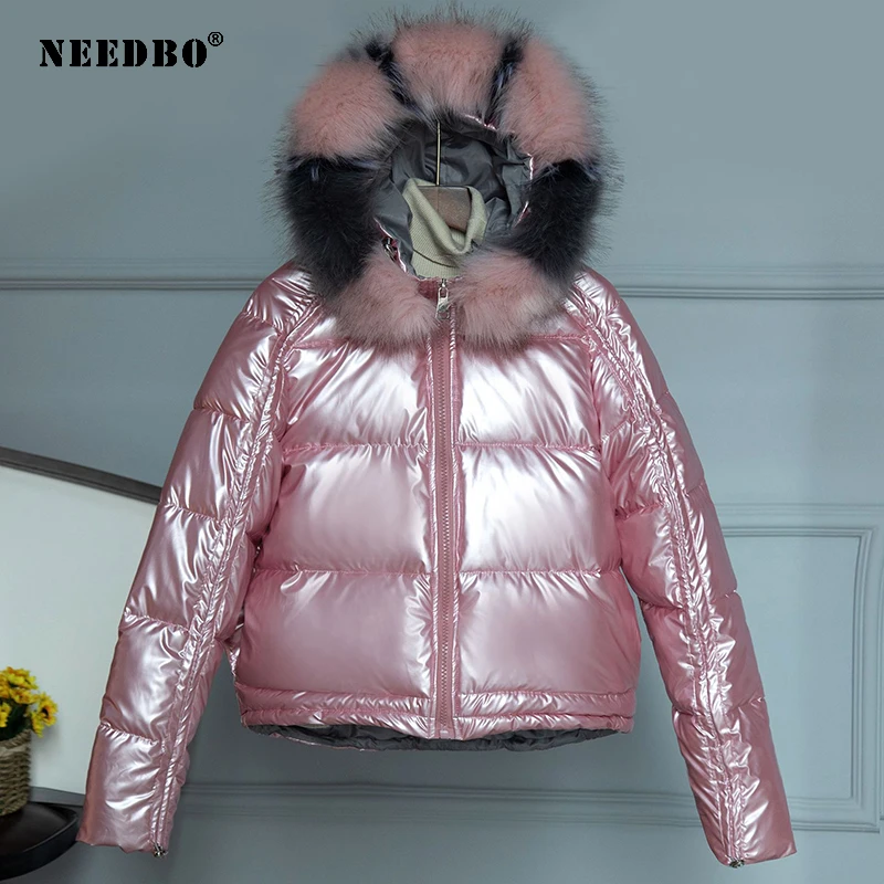 Winter Jacket Women Fur Collar Parka Ladies Puffer Jacket Winter Coat Women Elegant Feminine Coat Cotton Padded Womens Jacket