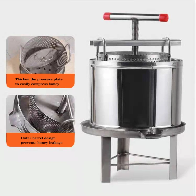 

Household Stainless Steel Mesh Honey Press Machine Pull Machine Hydraulic Press Commercial Fruit Grape And Orange Juice Squeezer