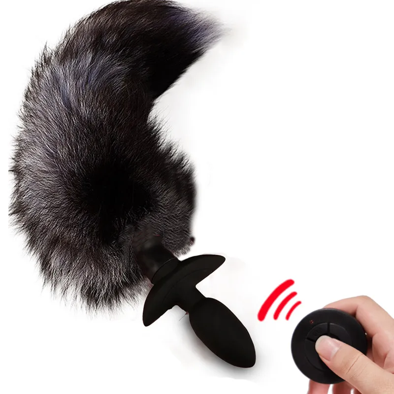 New Wireless Remote Control Fox Tail Swing Anal Plug Vibrator Silicone Cosplay Adult Games Sex Toys For Women Men | Красота и