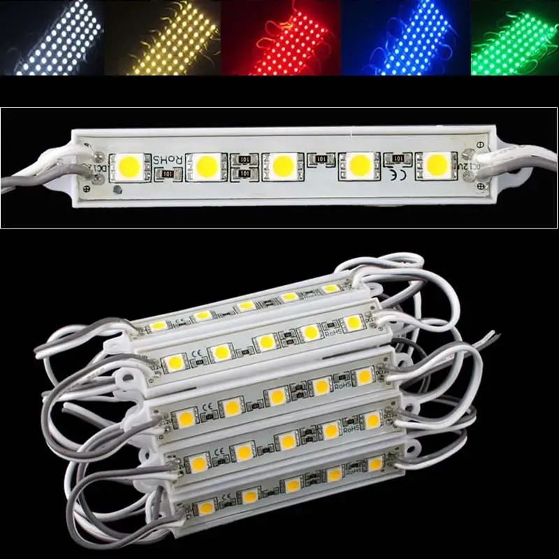 5 SMD 5050 Светодиодный модуль светильник Водонепроницаемая жесткая полоса