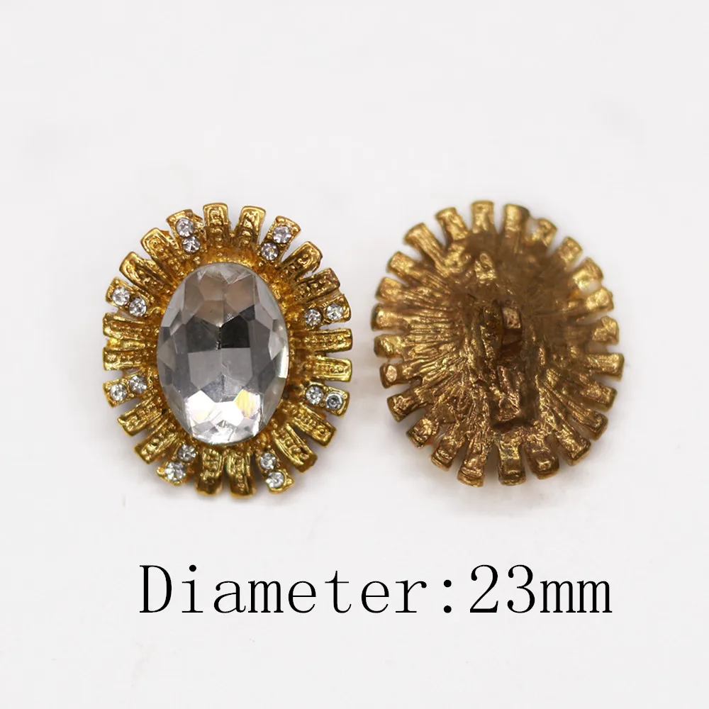 Металлические стразы хорошего качества 23 мм пуговицы для украшения свитера
