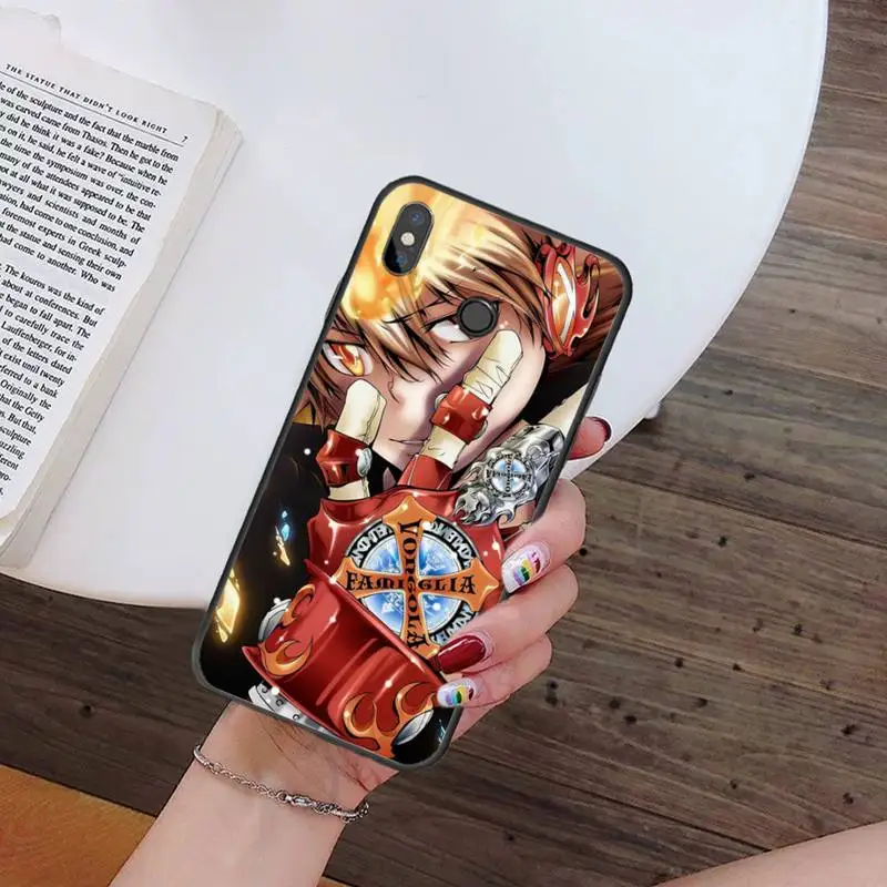 

Anime fire Sawada Tsunayoshi Phone Case For Xiaomi Redmi 7 9t 9se k20 mi8 max3 lite 9 note 8 9s 10 pro Soft Silicone