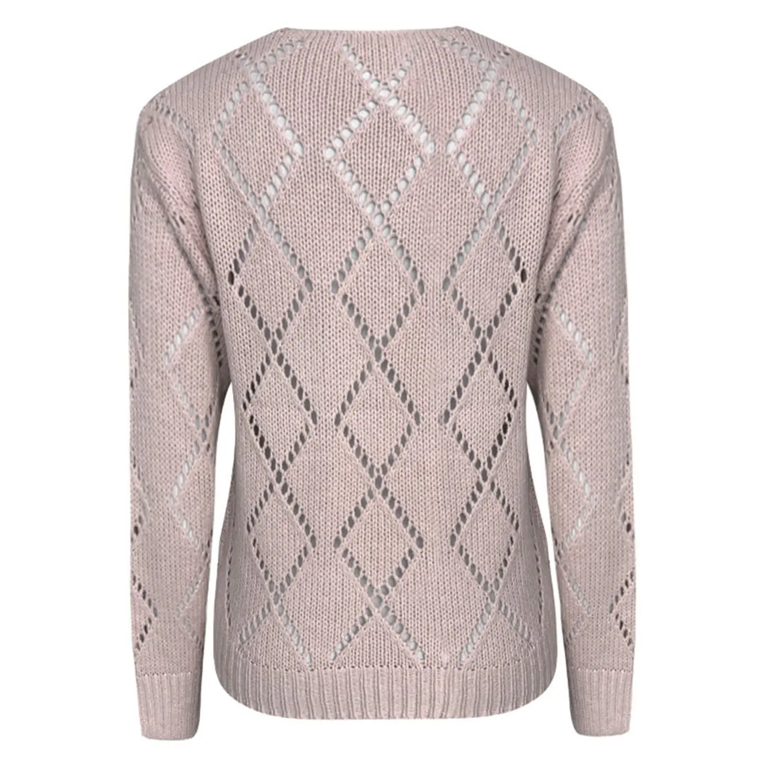 

Women's Fashion Casual Solid Color V-Neck Hollow Knit