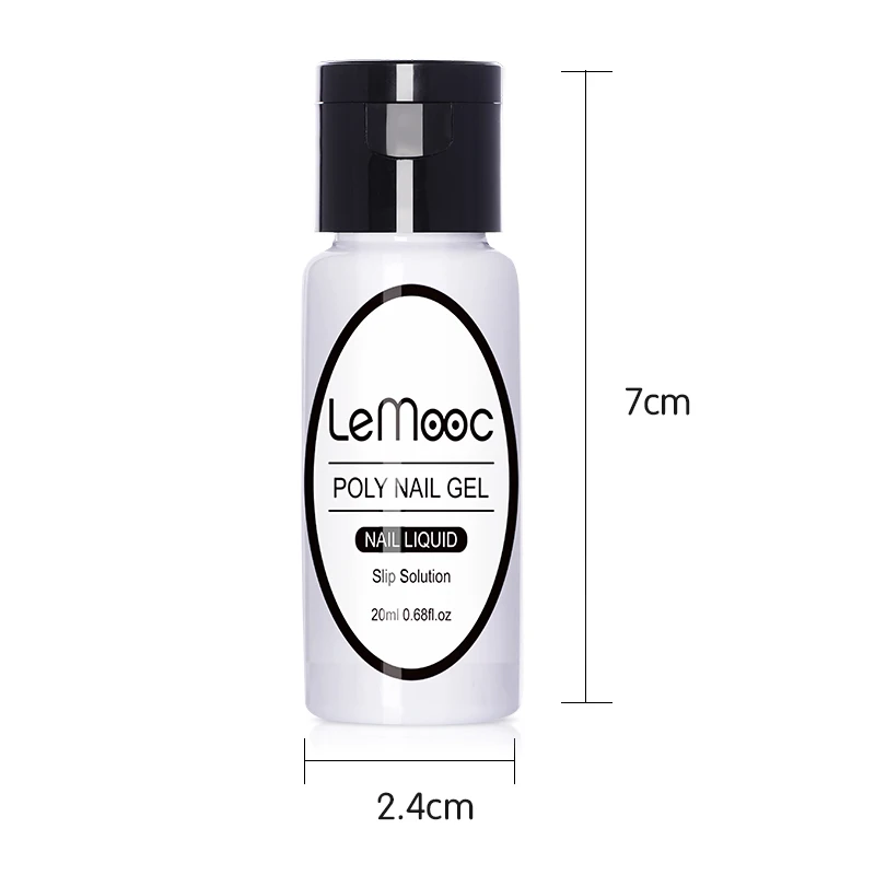 

LEMOOC 20ml UV Gel Nail Liquid Slip Builder Solution Painless Acrylic Nail Art Extension Tool