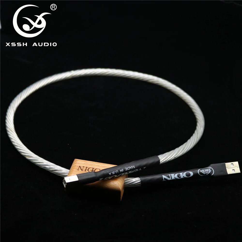 Кабель USB A-B типа папа Hi-Fi YIVIO 8 Core 7N OFC посеребренный экран 2 0 XSSH аудио USB3.0 HiFi кабель
