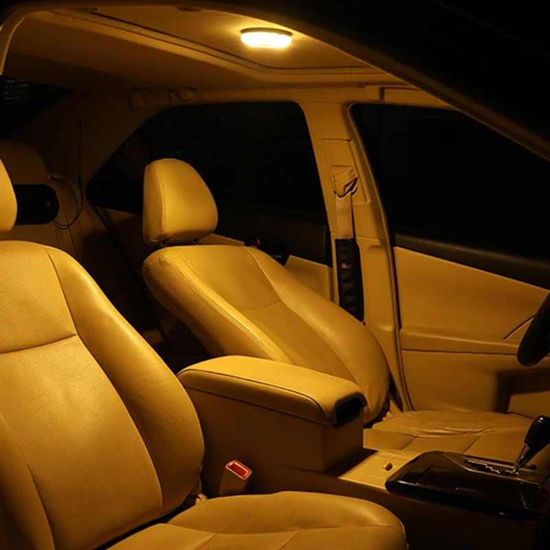 

Car Three-color Switchable Reading Light Automobile Interior Light Auto Roof Ceiling Magnet Lamp Stepless Dimming LED Night Ligh