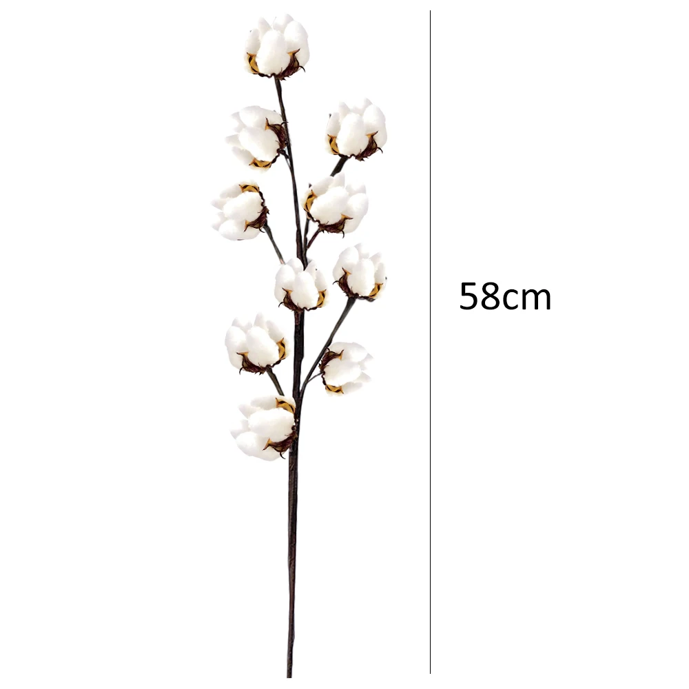 

Dried Cotton Flowers Decorative Dry Flower Artificial Plants Floral Branch For DIY Home Room Decor Wedding Decoration