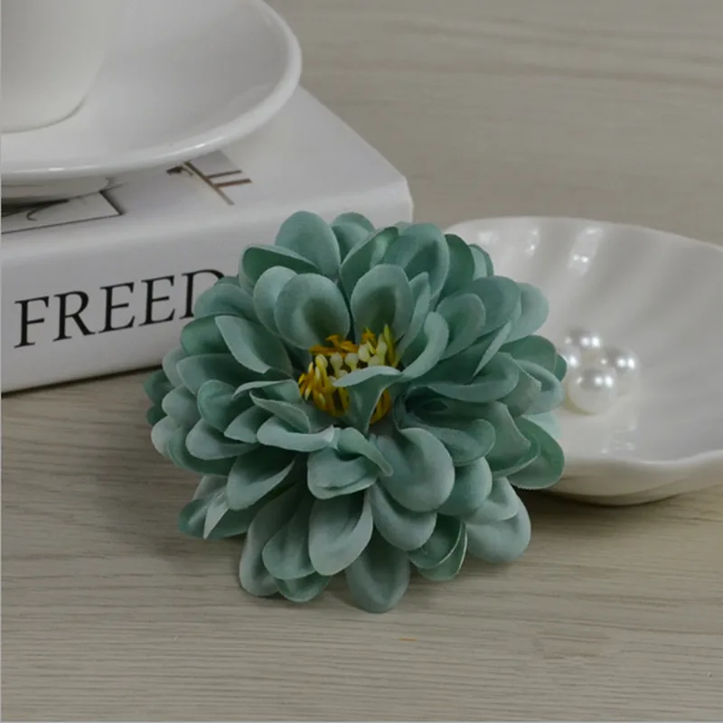 Головки цветов для украшения свадьбы 30 шт. 7 см искусственные георгины шелковые