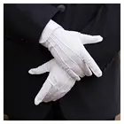 1 пара белый смокинг Свадебные перчатки Формальные Защитная повязка Butler хозяйственные перчатки для Для Мужчин's Для женщин Для мужчин новый