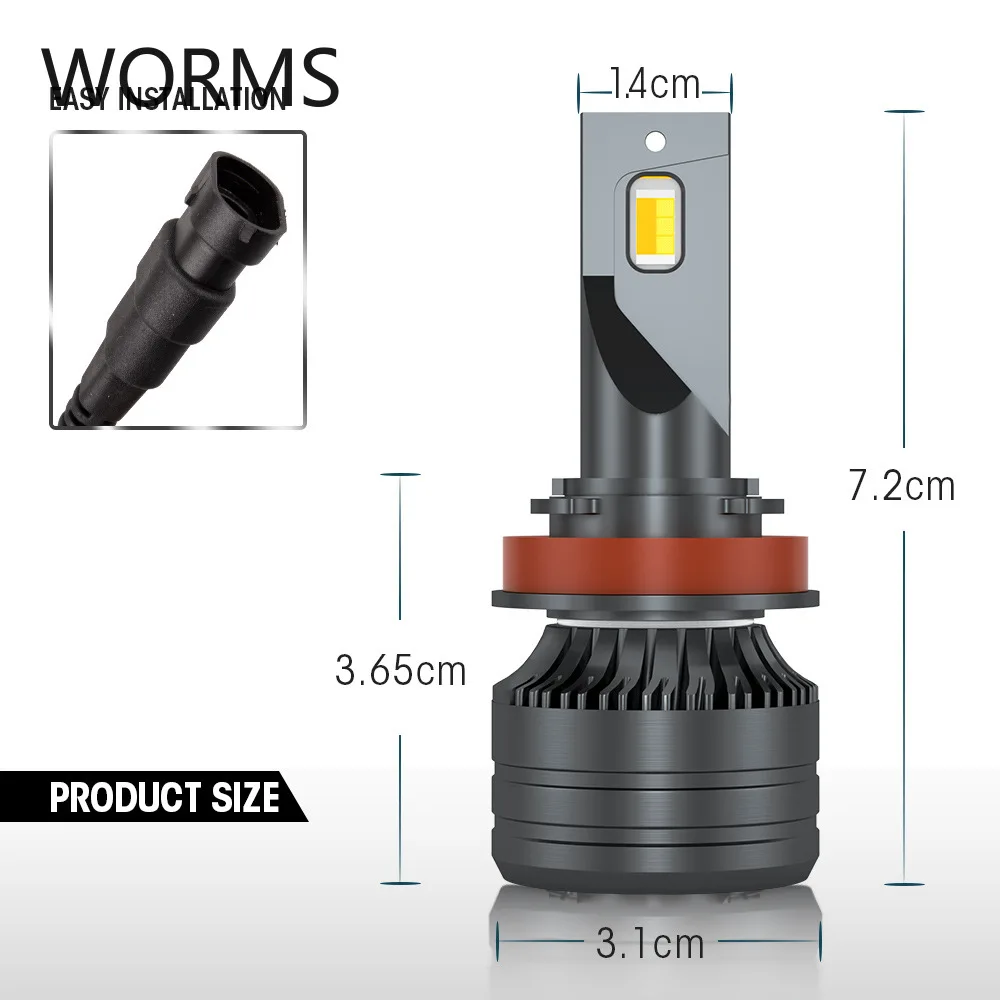 

K9 three color temperature variable automobile LED headlamp high and low light high brightness headlamp H7 led lights for car