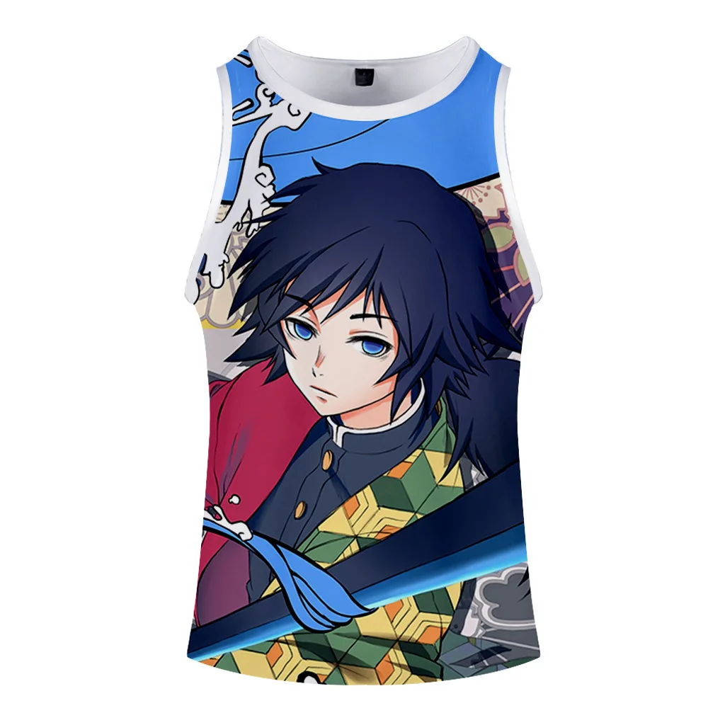 

Demon Slayer Printing Leisure Sports Breathable Muscle Vest Around