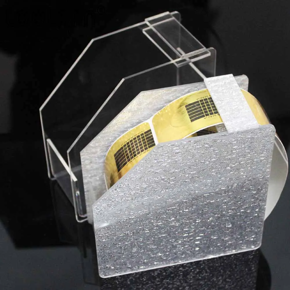 Серебристый/золотой/держатель для бумаги ногтевого дизайна держатель бумажных