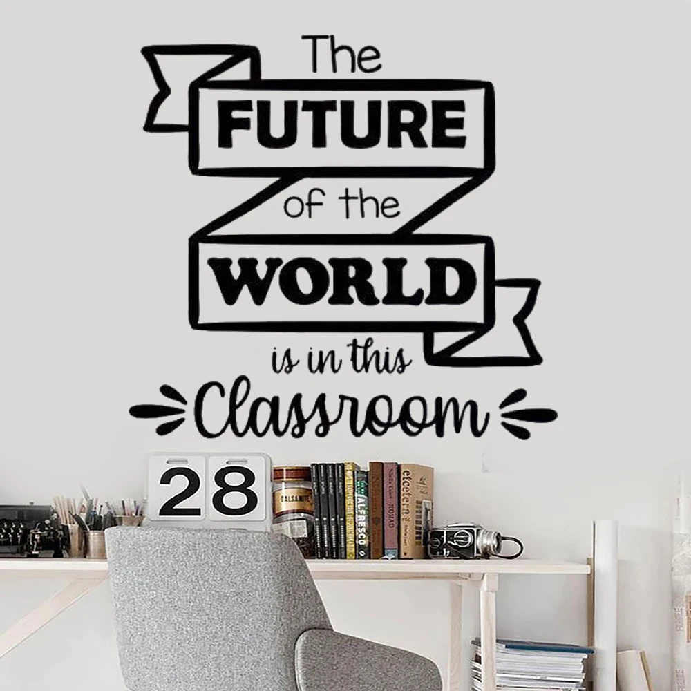 

Наклейки для гостиной в классе, виниловые наклейки с надписями «будущее мира», DW12426