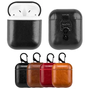Luxury Leather Bag For Apple AirPods 2 1 Wireless Bluetooth Earphone Case Cover For AirPods 2 1 Fund