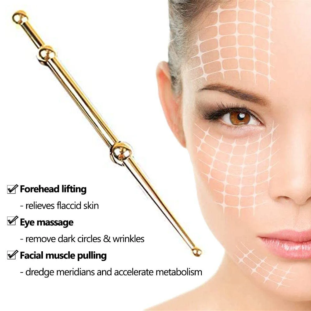 

Медная Массажная ручка с триггерными точками, инструмент для массажа ушей и лица, акупунктурный зонд, рефлексотерапевтическое облегчение боли, акупунктурная палочка для обнаружения