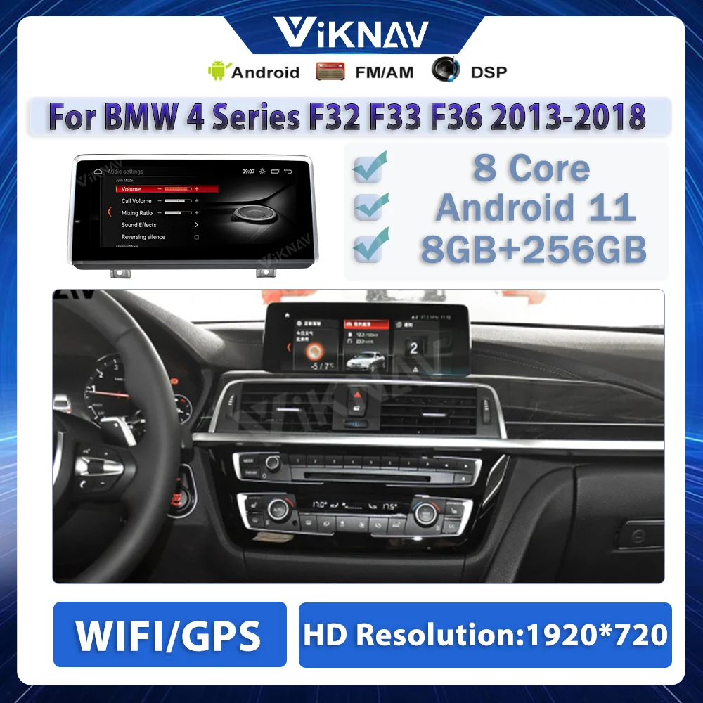

256 ГБ Android 11,0 автомобильное радио для BMW 4 серии F32 F33 F36 2013-2018 мультимедийный плеер GPS Navi головное устройство Автомобильное стерео 2 Diin