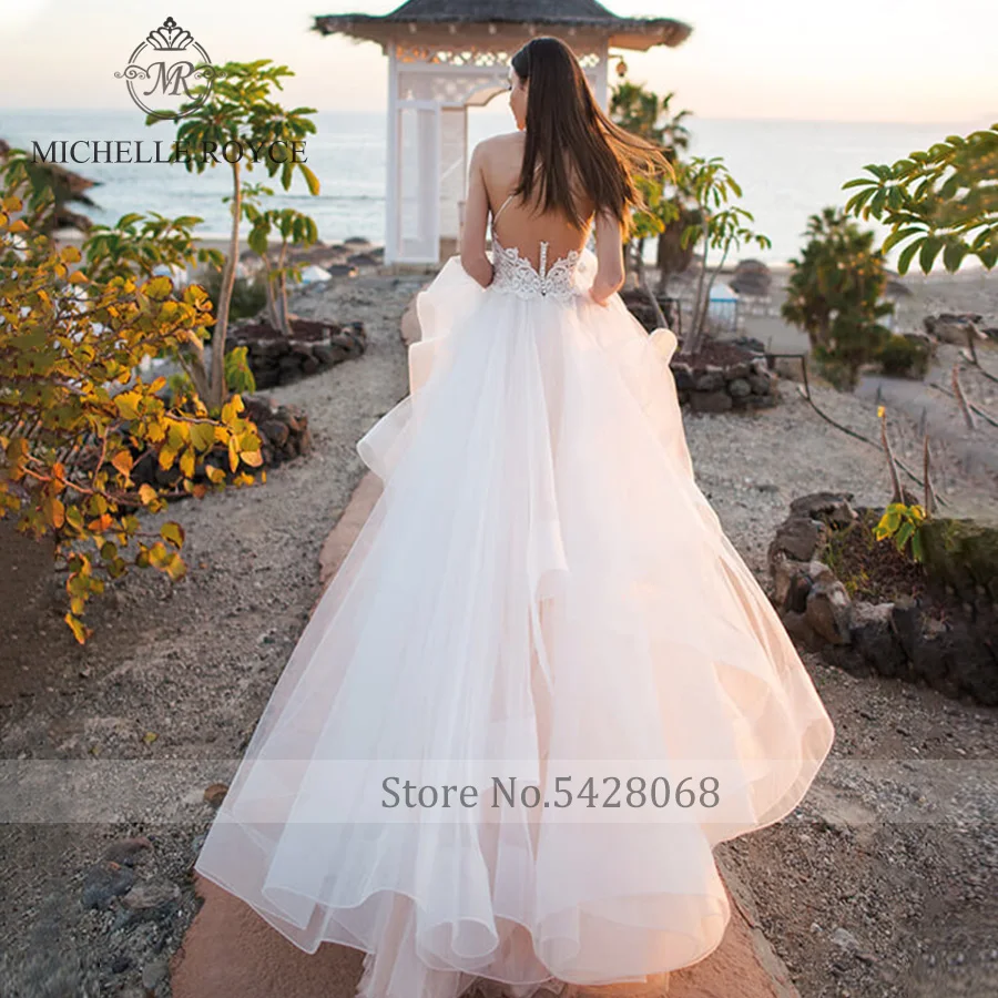 Мишель Ройс Свадебные платья трапециевидной формы для женщин Сексуальное