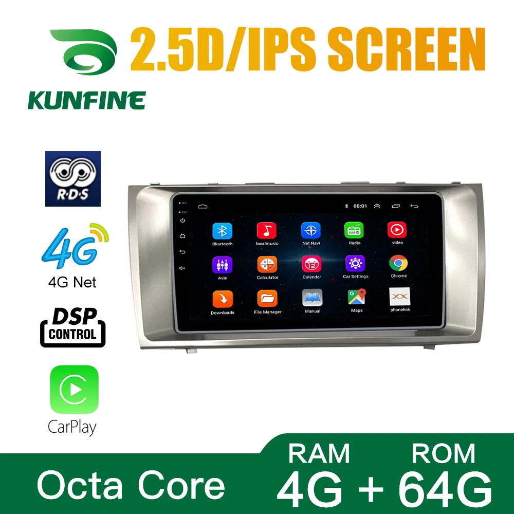 

Octa Core Android10.0 Car DVD GPS Navigation Player Deckless Car Stereo For Toyota Camry 2006-2011 Radio Headunit