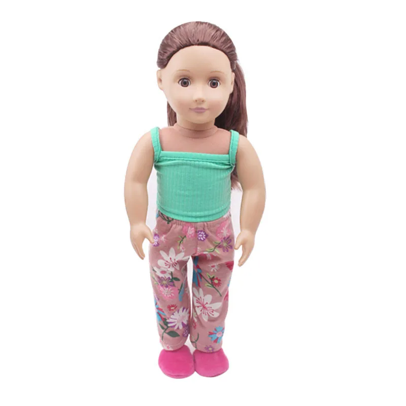 Костюм-брюки летний цветочный с лямкой на шее 43 см 2 шт./лот | Игрушки и хобби