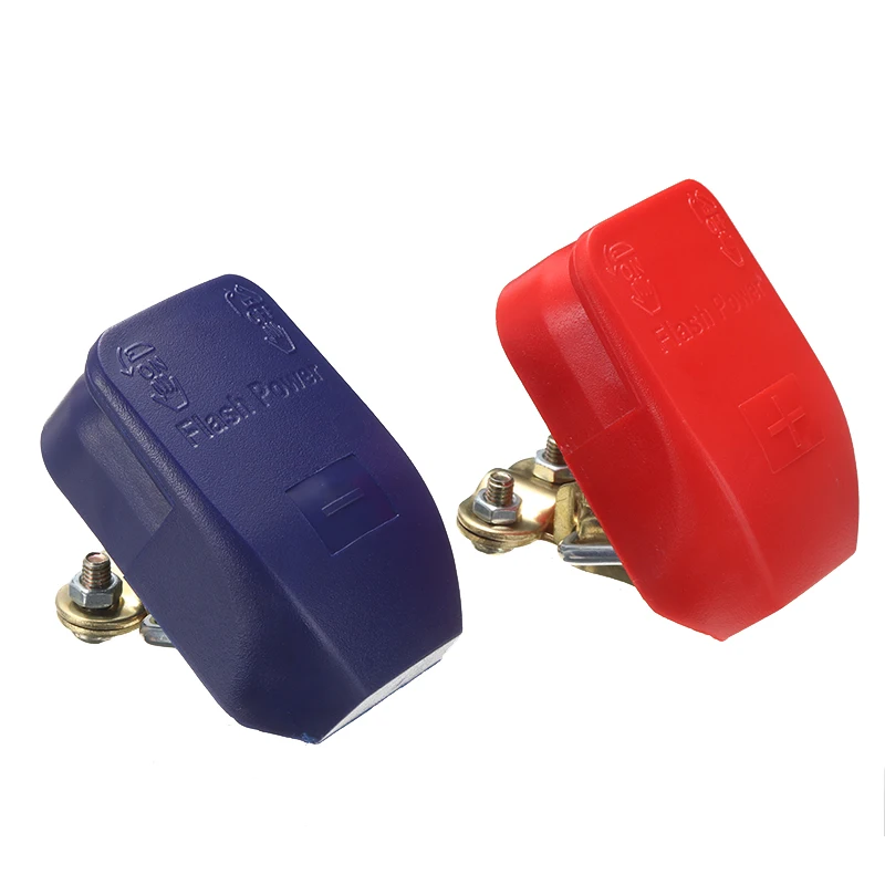 

2PC Red + Blue 12V Quick Release Battery Terminals Clamps High Quality Cars Batteries Connectors Auto Replacement Accessories