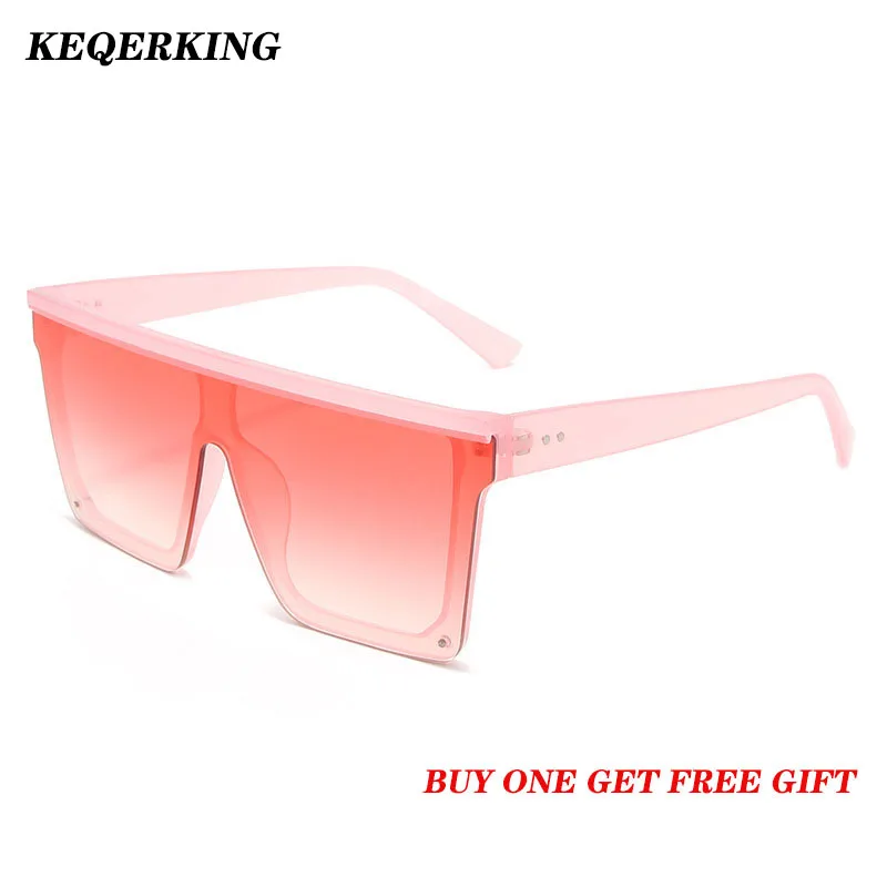 

Oversized Square Sunglasses Women 2023 Colorful Marine Conjoined Lenses Clear Lens One Piece Men Gafas Shade Mirror UV400
