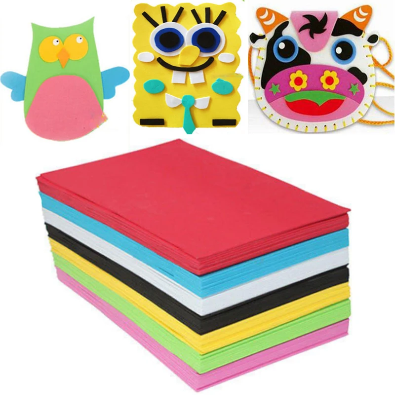 

5 Sheets Thick Multicolor A4 Sponge EVA Foam Paper Kids Handmade DIY Hand Craft