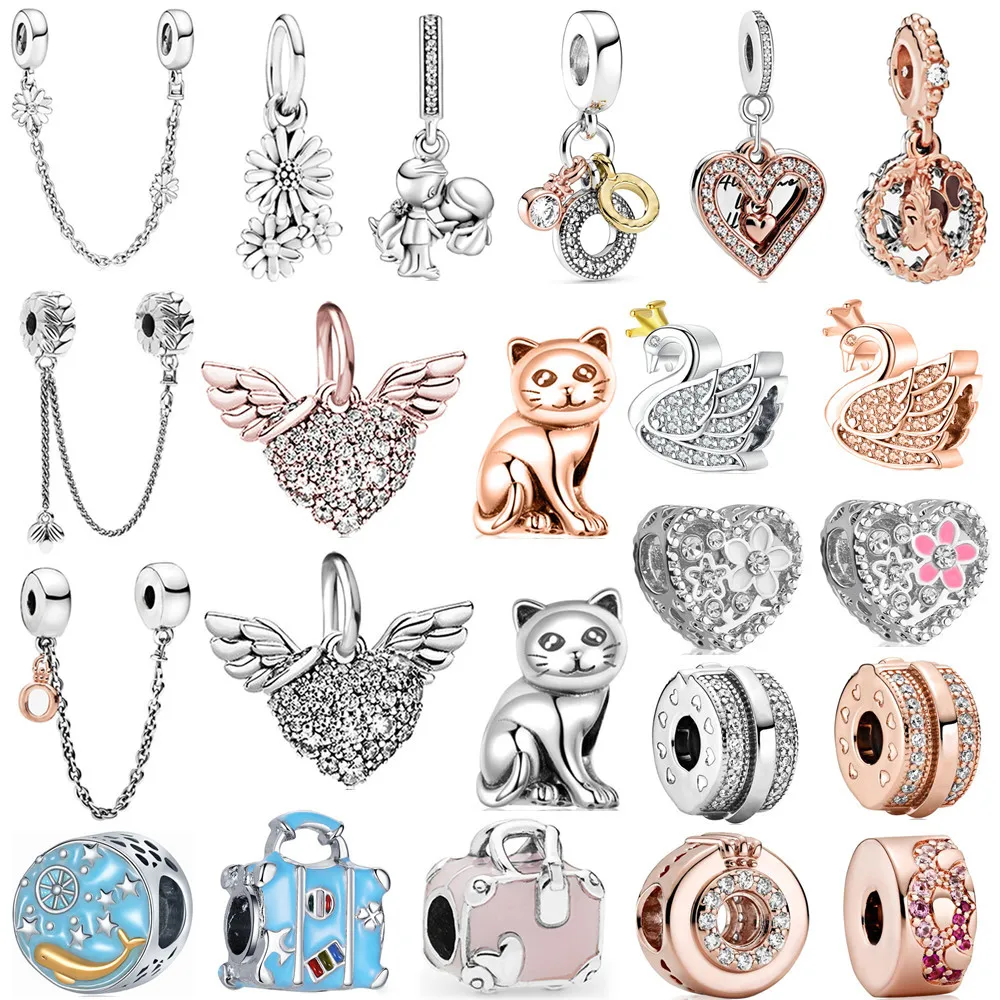 Новый милый кулон в виде сердца крыльев чемодана Кита подходящий для