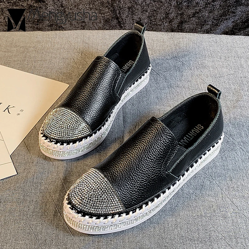 С натуральным лицевым покрытием на плоской подошве женские Обувь из телячьей